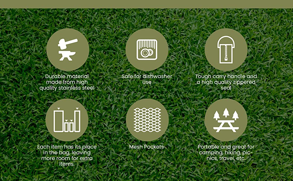 Набір кухонного приладдя для кемпінгу ISFORU 12шт: сковорода, ніж, лопатка, щипці, шумовка, дошки для нарізання. Чорний колір. Ідеально для пікніків, подорожей та походів