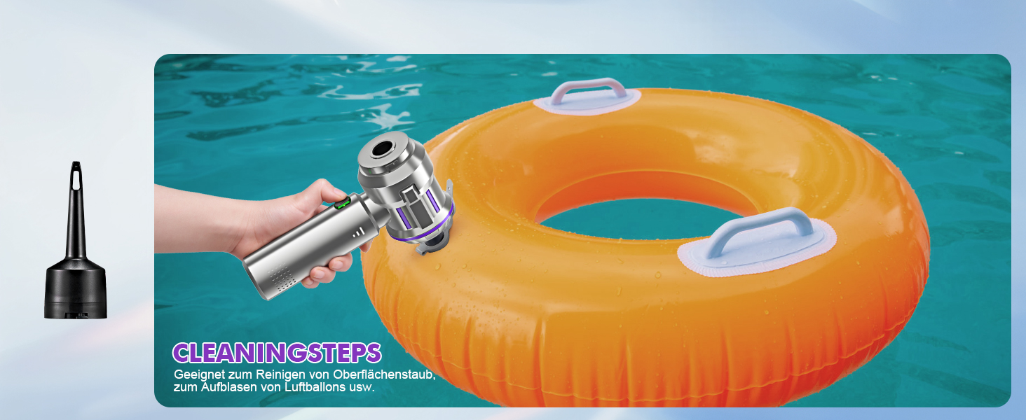 Бездротовий ручний пилосос RABIGALA 4-в-1, 25000PA, акумуляторний, для автомобіля та дому, електропілювач, фіолетовий