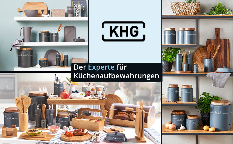 Кришка для кави, бак для кави, керамічна, 1 літр, сірий, з дерев'яним кришками, герметична