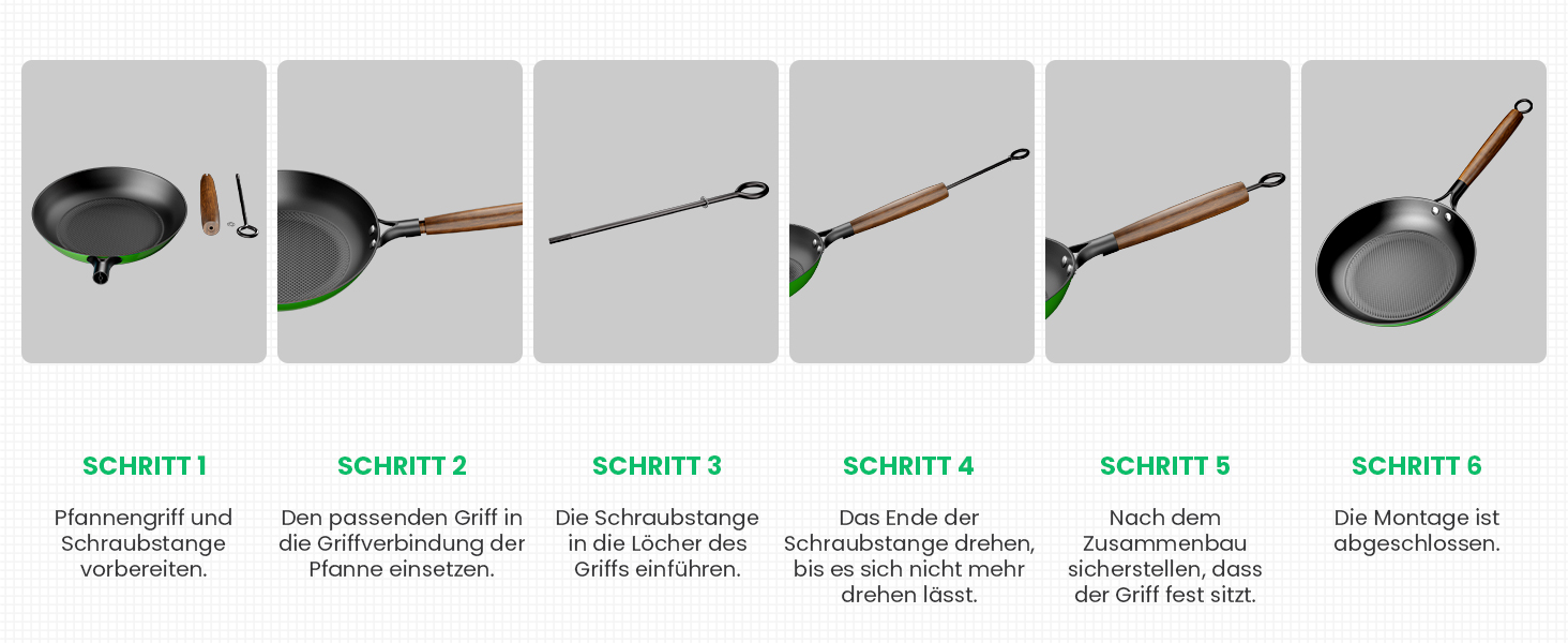 Чавунна сковорода YUTANN для індукції, газу, електроплити 20/24/28 см. Без PFOA/PFAS, з антипригарним покриттям