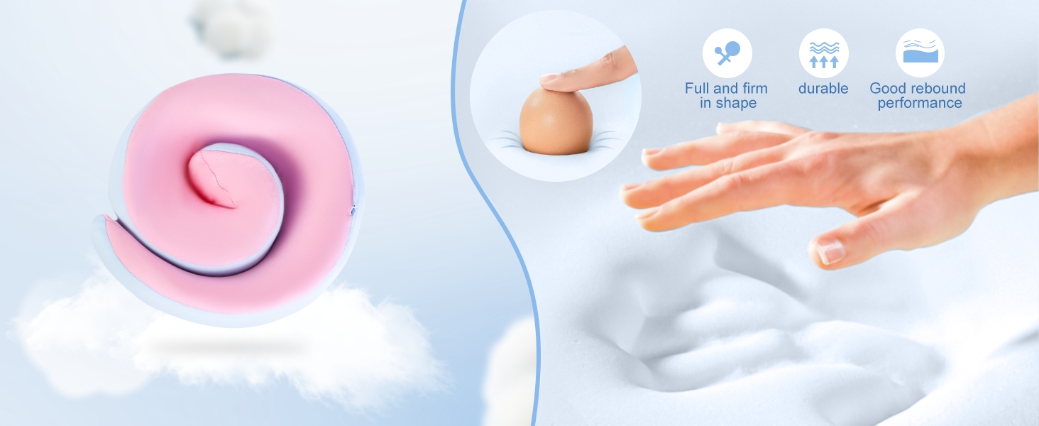 Подушка для шиї Gemice для подорожей, літака, з кріпленням на липучці, з піною з пам'яті, для дорослих, аксесуари для літака, сіра та фіолетова