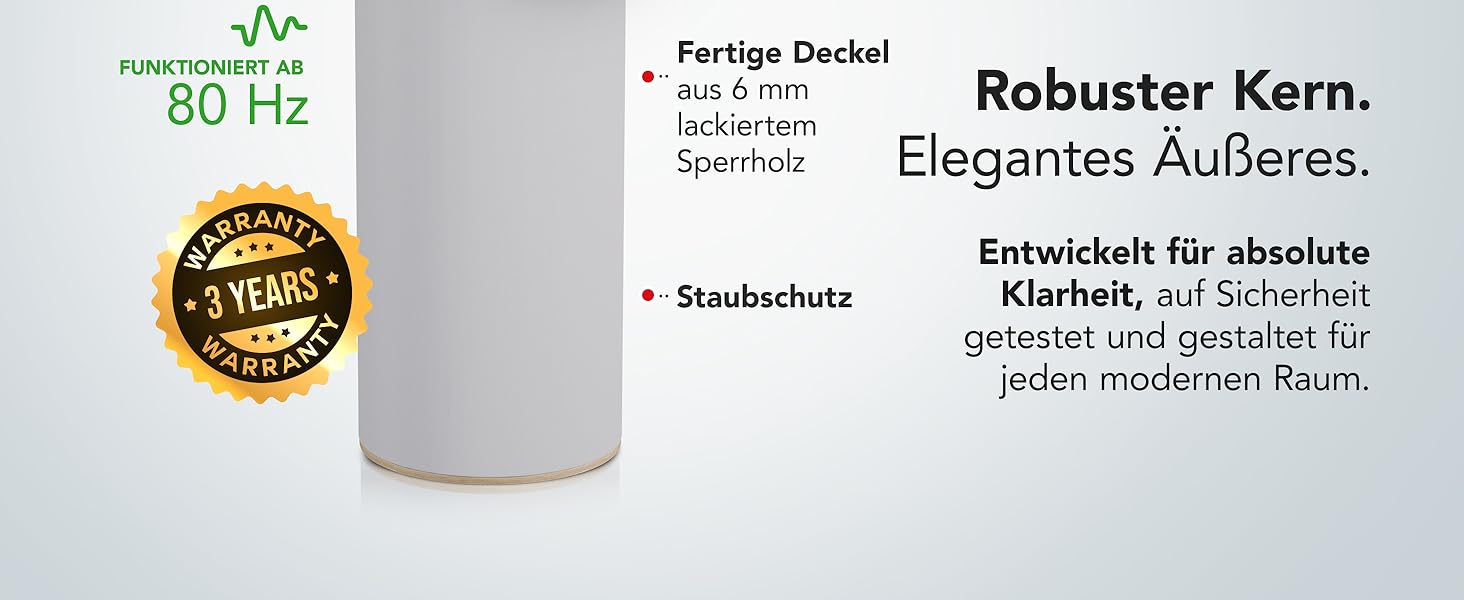 Бас-пастка Addictive Sound Bassfalle Rund Standard для студії, акустична панель зі спеціалізованої вовни (80-210 Гц), Apple, 98 см, Made in EU