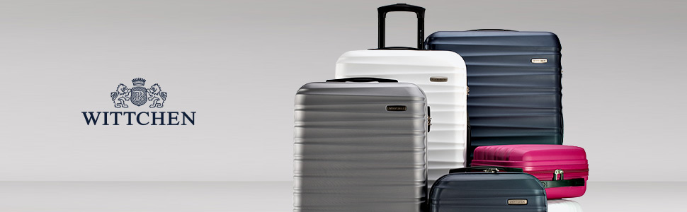 Набір валізWITTCHEN 3в1: велика, середня, маленька. Чорний, ABS, з коліщатками на 360°, TSA-замок. Підходить для Lufthansa, Eurowings, Ryanair, Condor