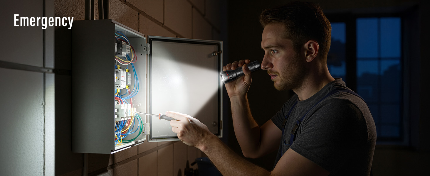 LED ліхтар Gearlite, 2000 люмен, 3 режими, Zoom, IP65, водонепроникний, чорний