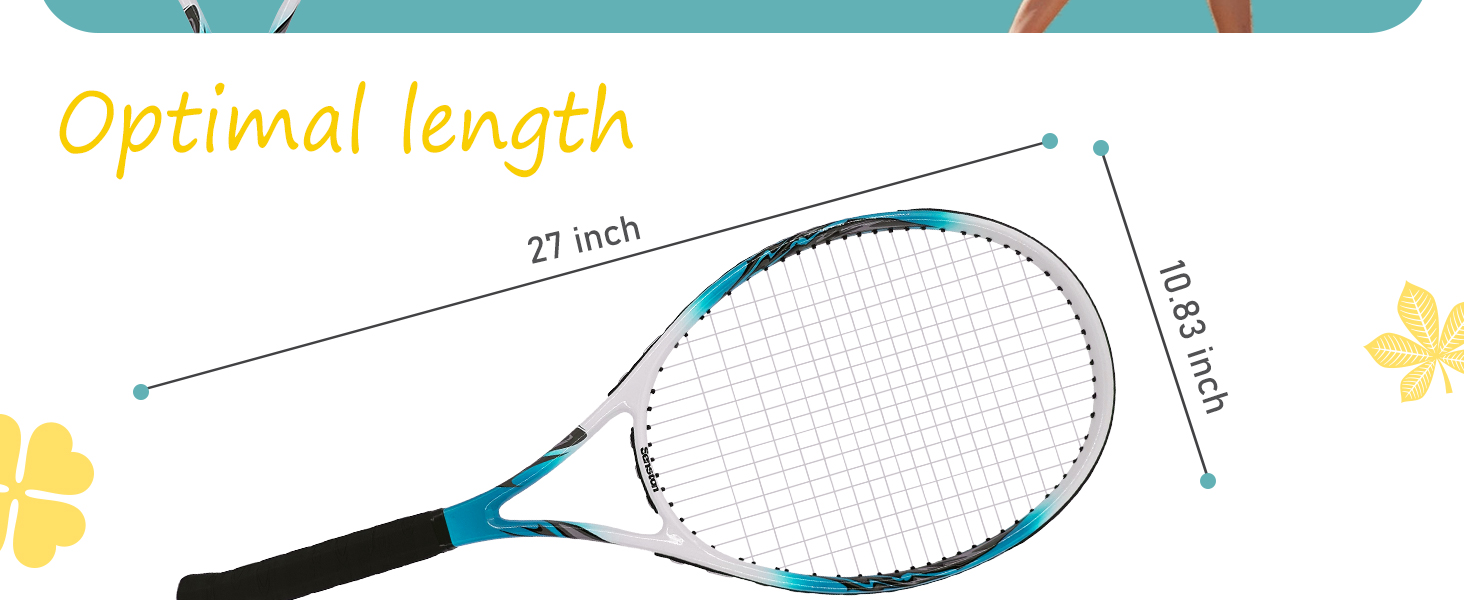 Senston Professional Tennis Racket - 27 Inch (68.6 cm) for Men & Women - Pink