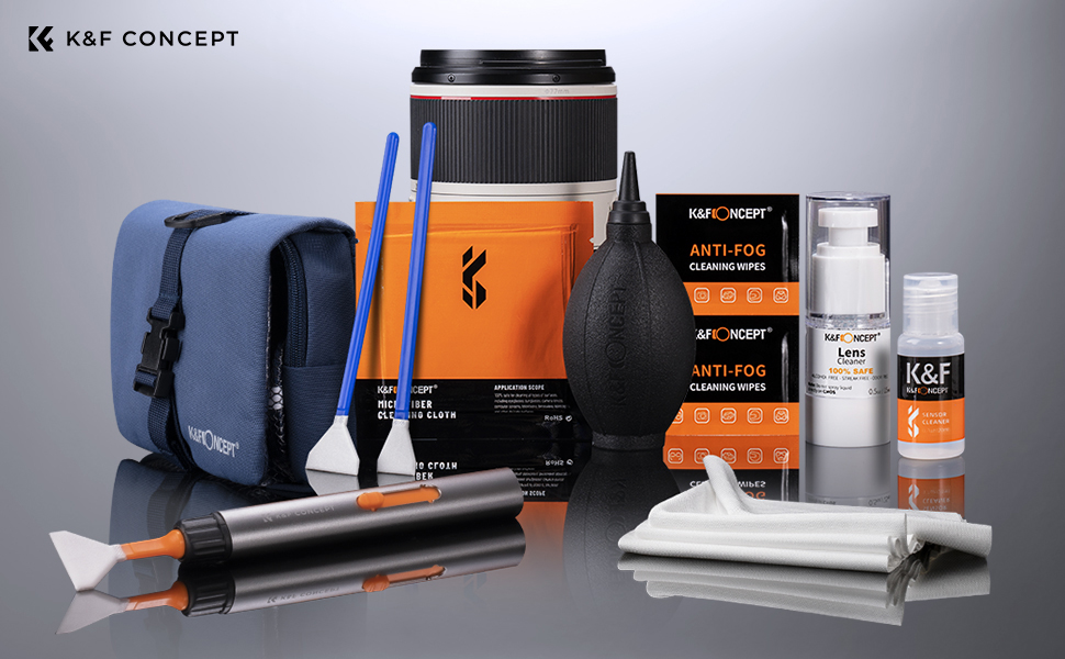 Набір для чищення об'єктивів K&F CONCEPT 15-в-1: Lenspen, тканина мікрофібри, рідина для чищення