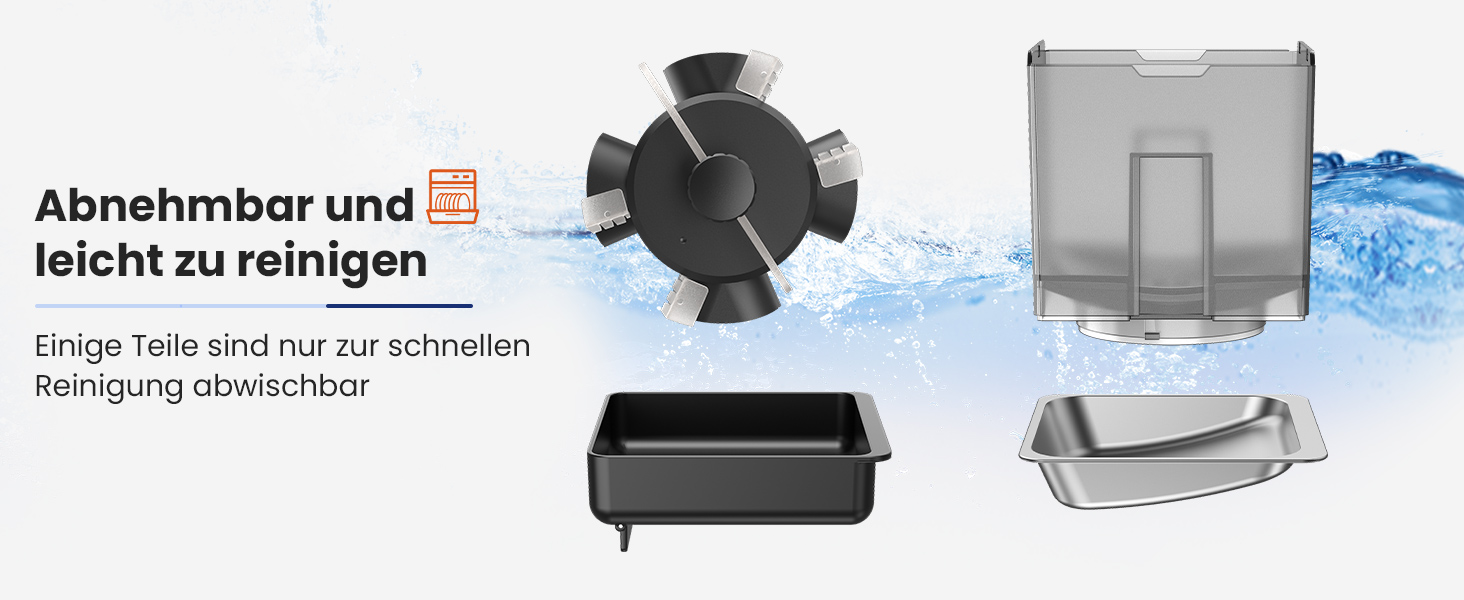 Автомат годівлі для котів з керуванням через додаток, для 2 котів, регульована висота, 2 миски, 5 л, з функцією запису голосу та таймером