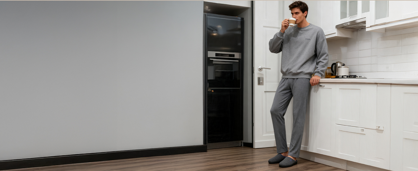 Домашні тапочки Mishansha для чоловіків та жінок, з піною пам'яті, антиковзаюча підошва, синього кольору, розмір 42/43 EU