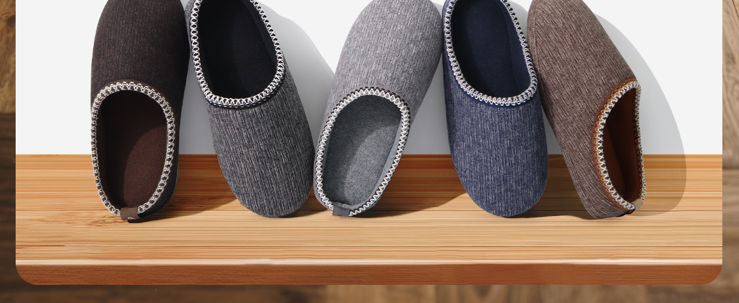 Тапочки чоловічі COFACE з м'якою піною Memory Foam, зручні, для дому та вулиці, темно-коричневі, 47 EU