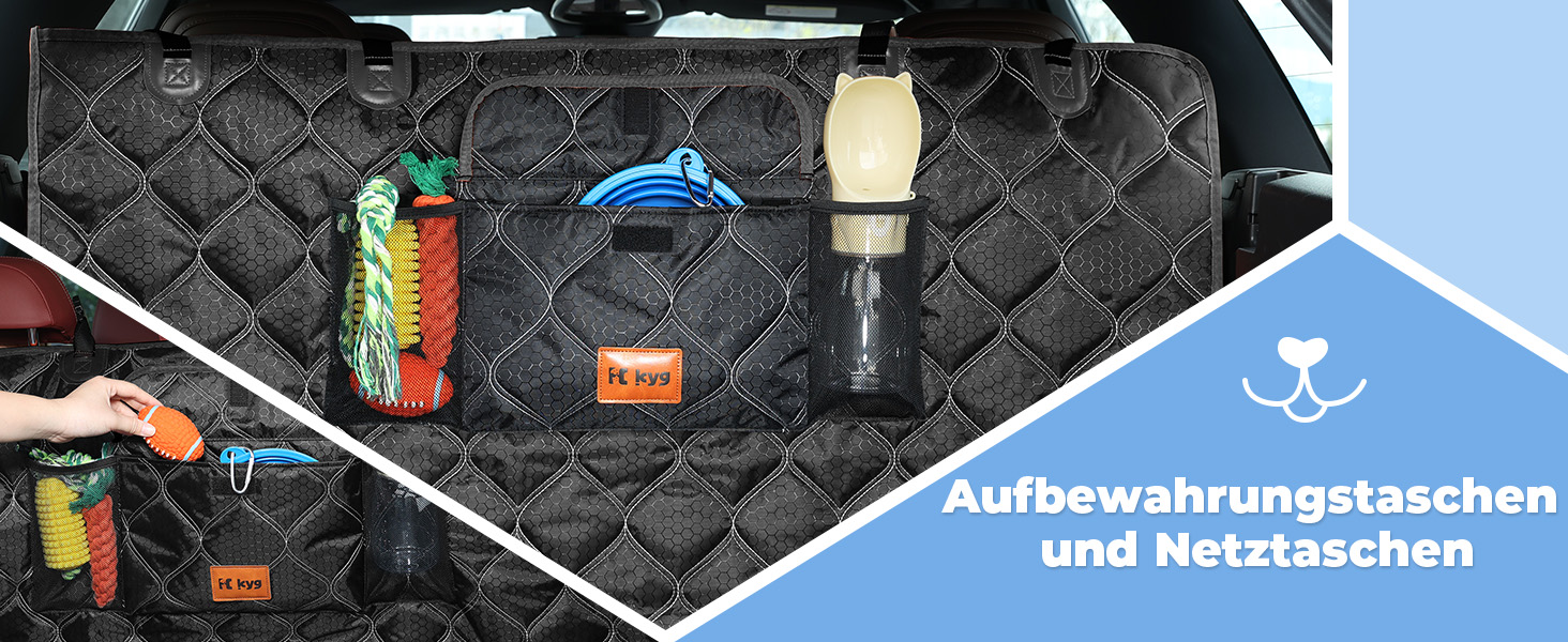 Захисна ковдра для собак у багажник авто KYG, 185x105 см, чорна, водовідштовхувальна, антиковзаюча