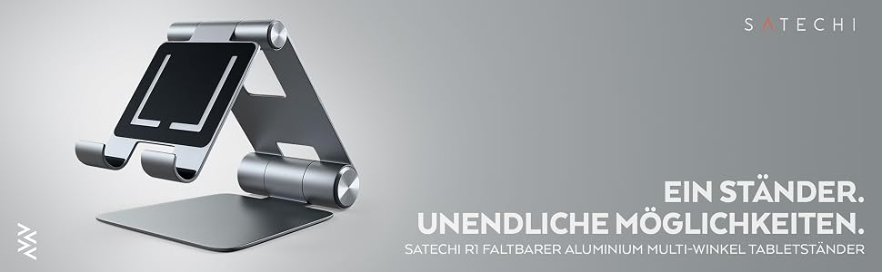 Складана алюмінієва підставка для планшета Satechi R1, Space Gray