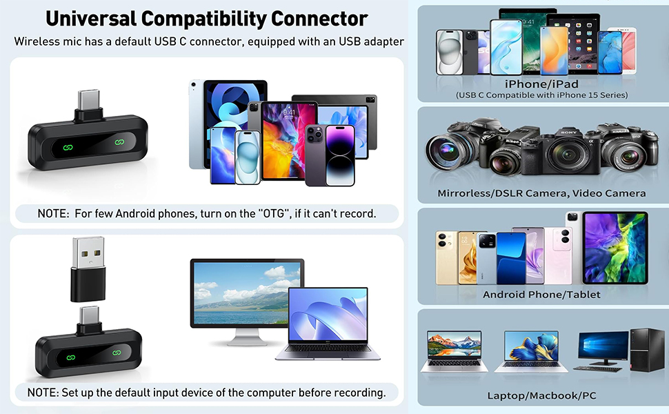 Мікрофон-захоплення Lavalier для Android/iPhone: Безшумна якість звуку для TikTok, YouTube, Vlog, Podcast