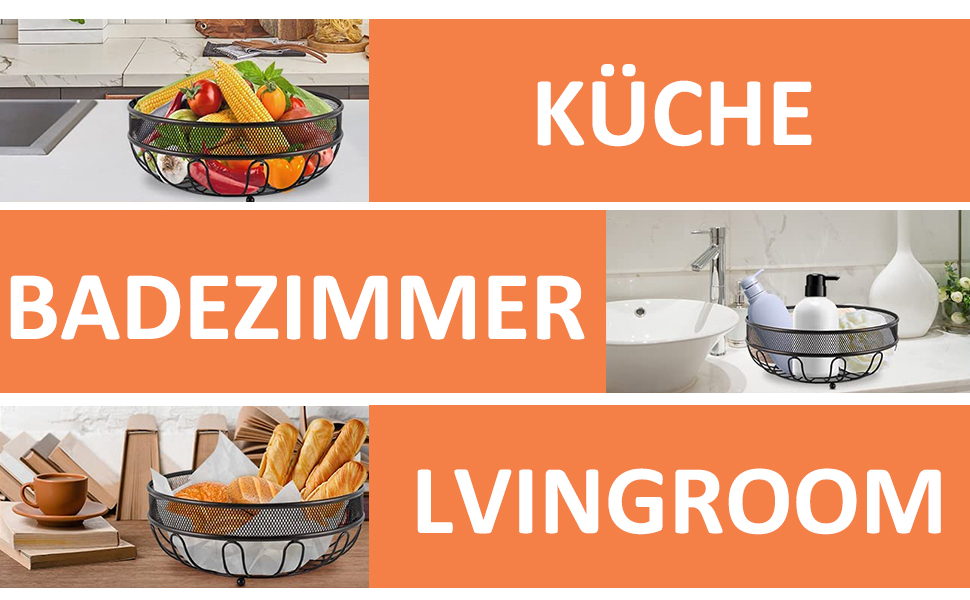 Металева фруктова корзина Bomclap з тримачем для бананів - стильна кухонна корзина для фруктів, овочів та закусок - бронза