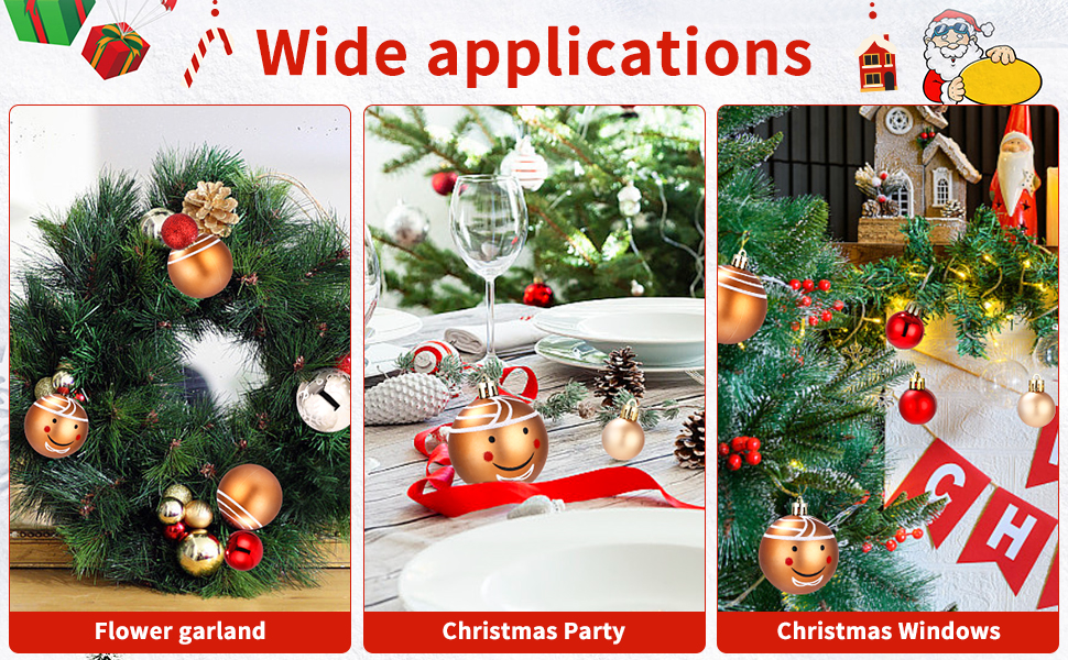 Набір прикрас для ялинки на Новий Рік: 42 штуки, кульки, червоний, зелений, золотий | Ялинкові прикраси