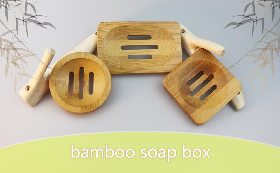 6 шт. мильниця з бамбука, дерев'яна ручна мильниця, мильниця з натурального бамбука, підходить для ванної кімнати, для зберігання мила (колір: коричневий)