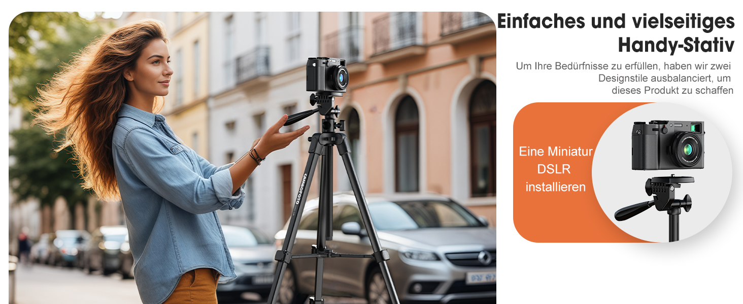 Штатив горизонтальний CAMBOFOTO 185 см для iPhone/камери, гнучкий, для відеозйомки, з сумкою