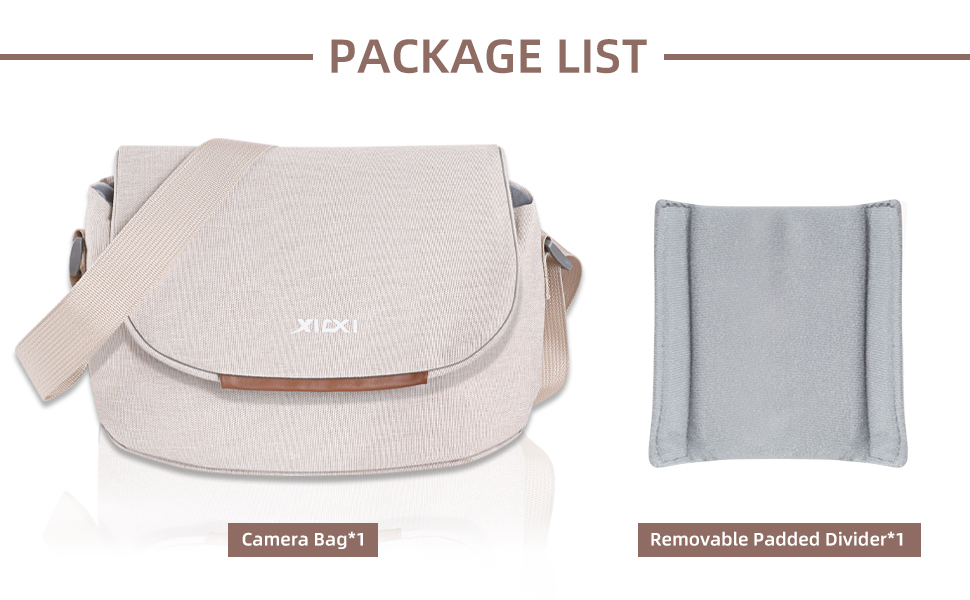 Сумка для камери: сумісна з Fujifilm, Canon, Nikon, Sony SLR/DSLR, водонепроникна, стильна, універсальна (бежевий, сірий)
