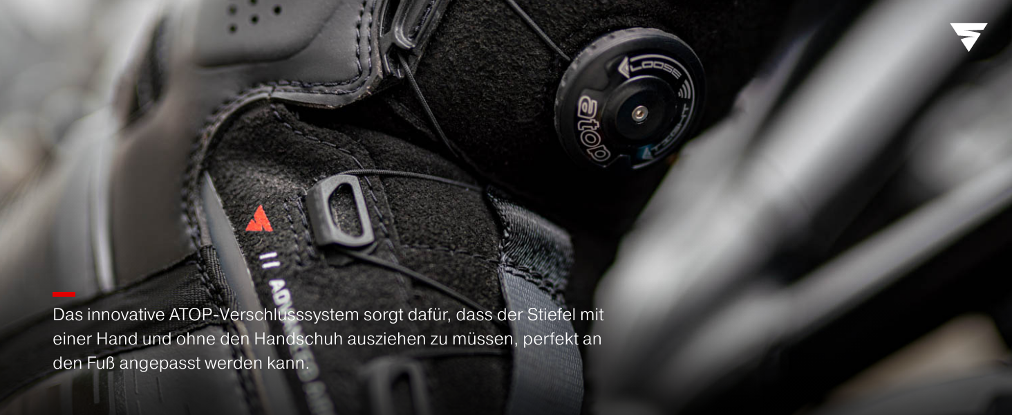 Мотоциклетні черевики SHIMA EDGE WP для чоловіків - водонепроникні, з Knöchelstütze та ATOP-застібкою, чорні, 43 EU