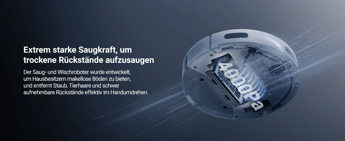 EZVIZ RE4C Plus: Робот-пилосос 3-в-1 з автоматичним очищенням, WiFi, LiDAR, 4000 Pa, керування через APP/Alexa/Google