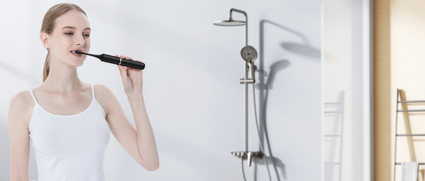 Електрична зубна щітка VOYOR-HEALTH ET410 Black: 5 режимів, для подорожей, USB-зарядка