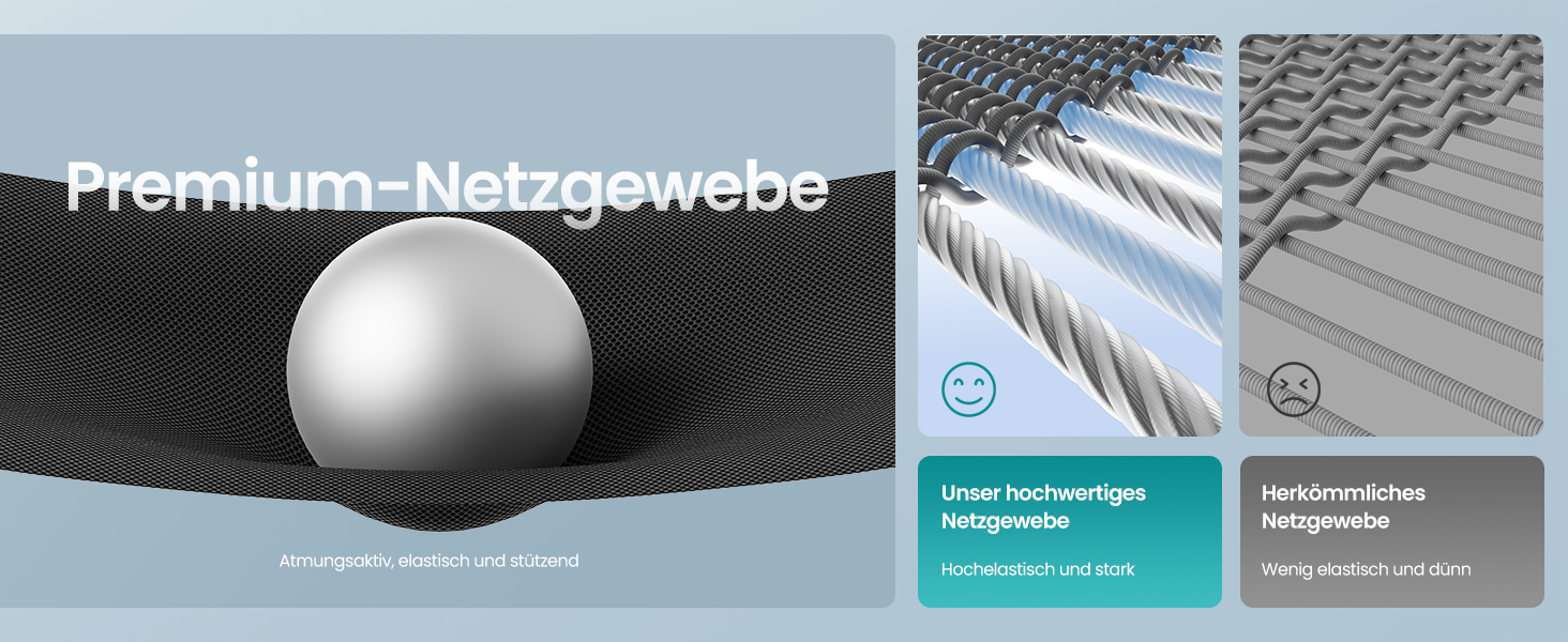Офісне крісло SONGMICS OBN041B01, ергономічне, сітчасте, з регульованою підпоркою для спини та підголівником, для дому та офісу (Чорний)