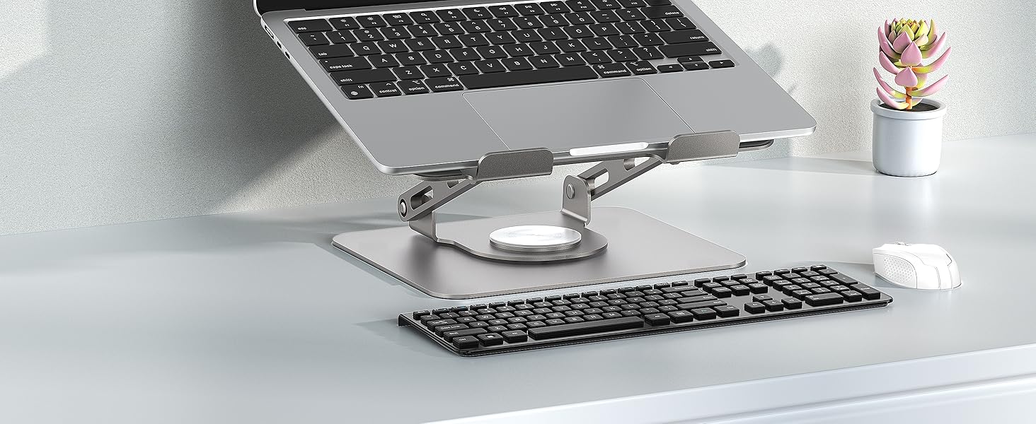 Підставка для ноутбука Soundance: регульована висота, 360° обертання, чорна, 10-15,6 дюймів