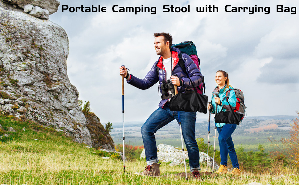 Складний туристичний стільчик для кемпінгу, риболовлі та пікніків. Легкий, портативний, з міцними ніжками та сумкою для перенесення (31 x 31 x 33 см)