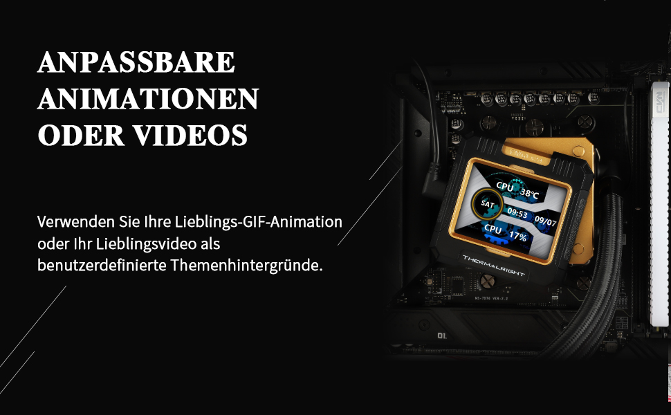 Thermalright Frozen Warframe 240 – водяне охолодження CPU з RGB, 240 AIO, LCD-дисплей 320x240, для AMD/Intel LGA1700/AM4/AM5