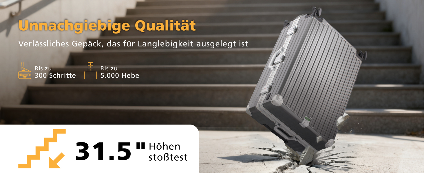 Чемодан ALPHA CAMP XL з алюмінієвим каркасом та полікарбонатною оболонкою, 93л, з TSA замком, 77x36x40 см