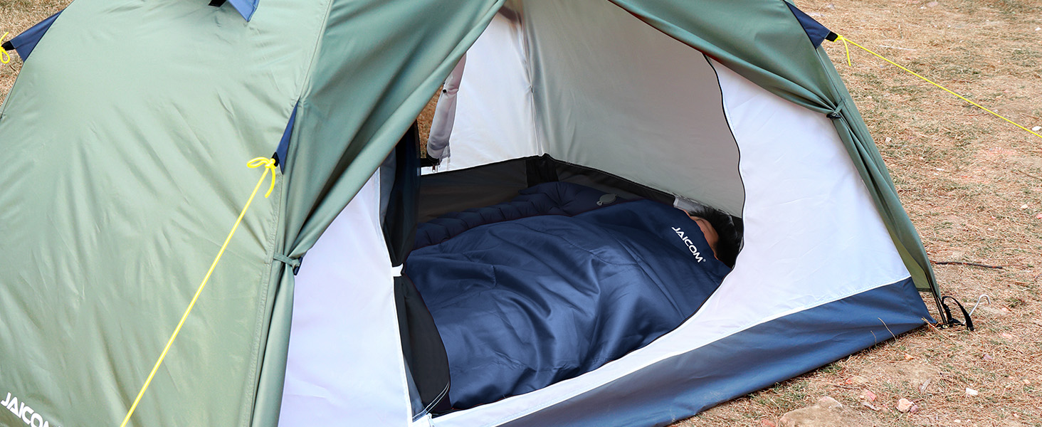 Легкий літній спальний мішок для кемпінгу та відпочинку на природі - для дорослих, зеленого кольору