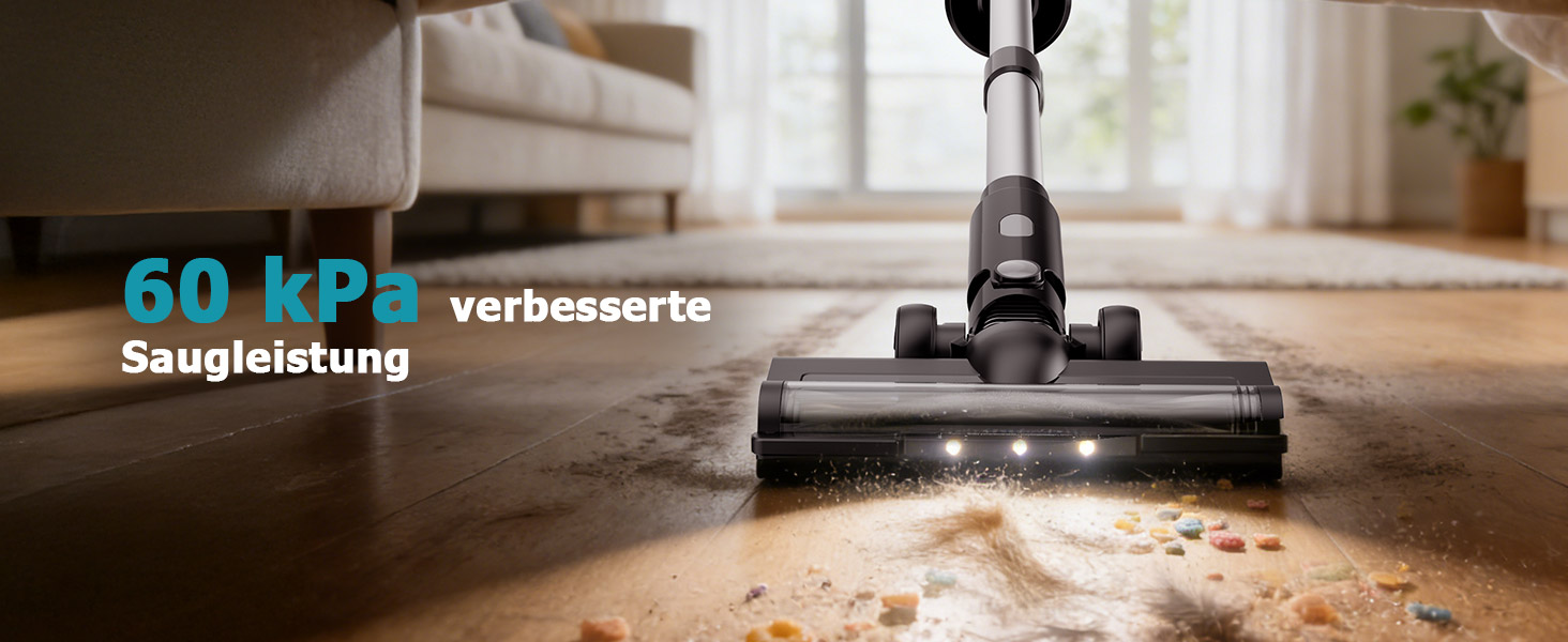 Бездротовий акумуляторний пилосос 700W з 2 акумуляторами 4.0 Ah, LED-дисплеєм, щіткою проти ковтунів, об'ємом 2L, синього кольору. Підходить для килимів, шерсті тварин та твердих підлог.