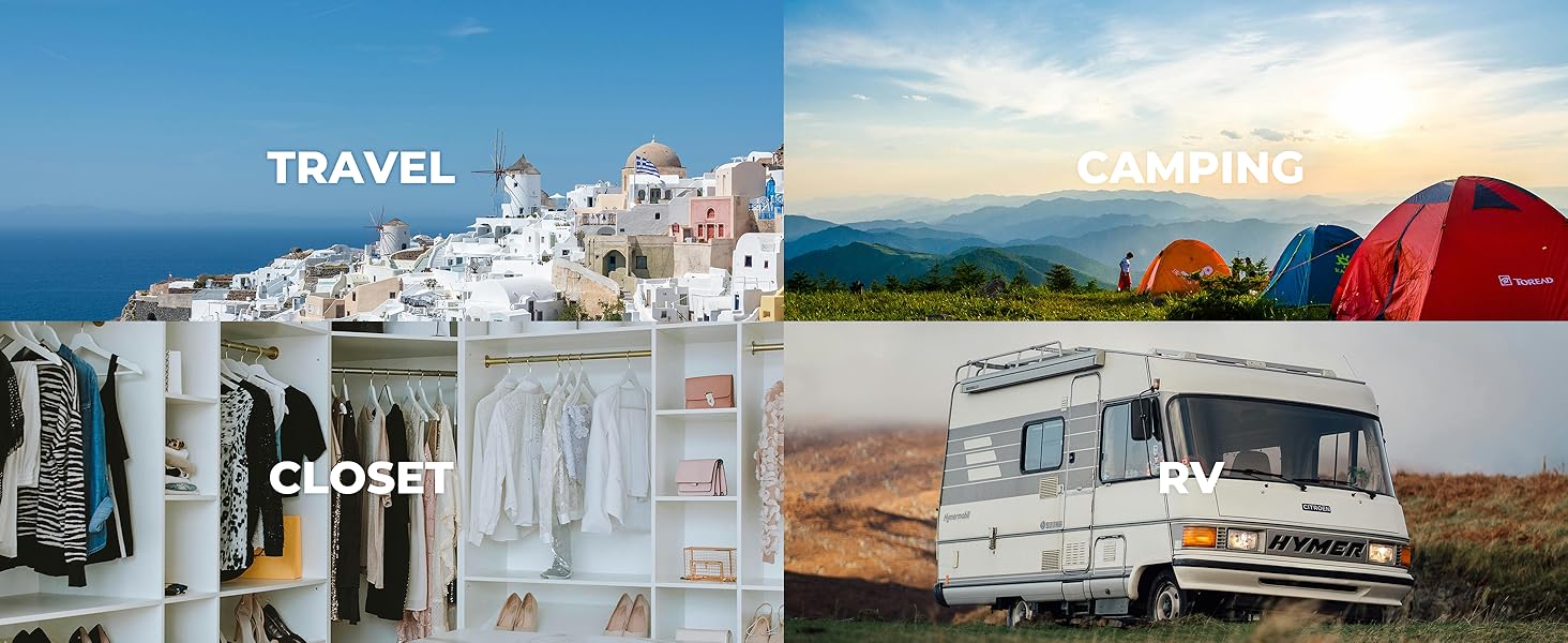 Органайзер для одягу Granny Says з 3 відділеннями, чорний. Підвісний кофр-органайзер для подорожей, компактний, для шафи, у дорогу