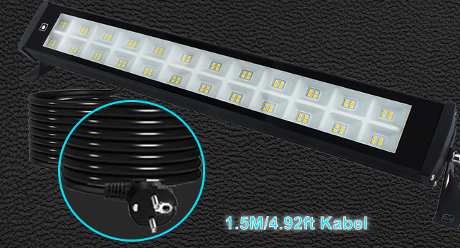 Світлодіодний прожектор для вулиці 50W, 2 шт, 50000 лм, теплий білий 3000K, IP66, водонепроникний, для саду, двору, фасаду, готелю