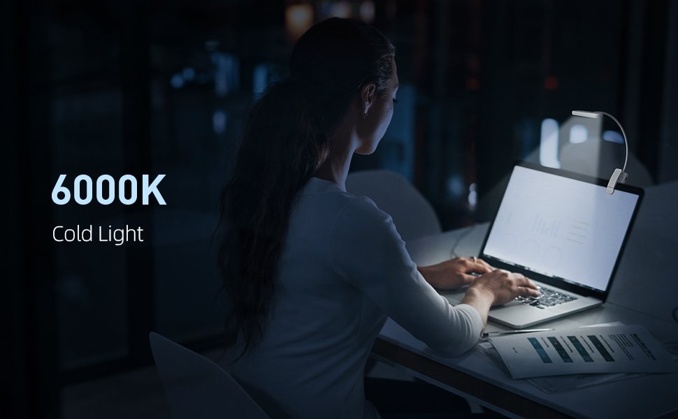 Ліхтарик для читання на прищіпці з USB-C, 2 шт. - регульована яскравість, 3 кольори, гнучкий Ш-подібний тримач, дитячий нічник