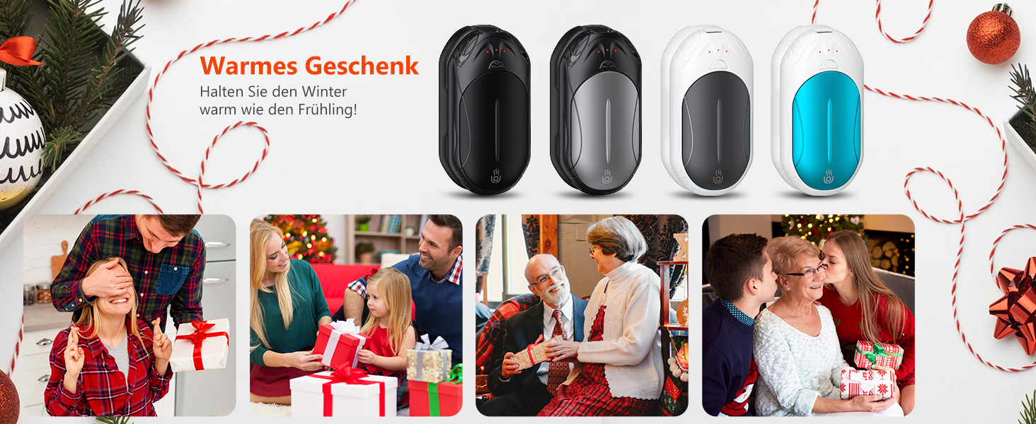 Електричні грілки для рук OUTJUT, 6000mAh, 3 режими нагріву, USB, 2 шт. - для спорту та подарунок