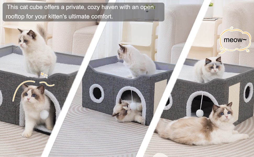 Кігтеточка-будиночок для котів Ernan Katzenhöhle, коричнева, середнього розміру