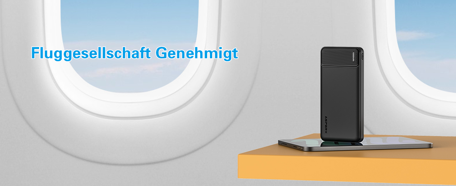 Power Bank AsperX 10000mAh (2 шт.) з USB-C, 4 порти, для iPhone, iPad, Huawei, Tablet - Чорний+Білий