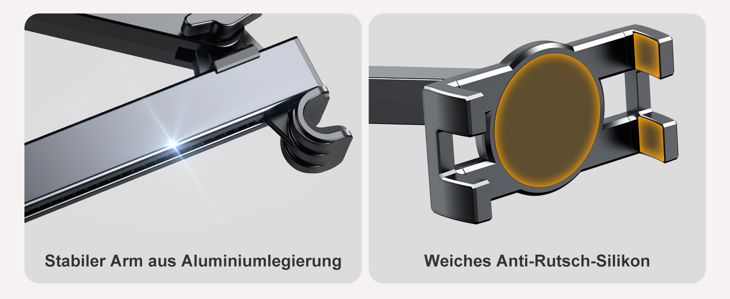 Тримач для планшета в авто, висувний кріплення, поворот на 360° - сумісний з iPad, iPhone, Galaxy Tab та іншими пристроями 4.7-12.9 дюймів