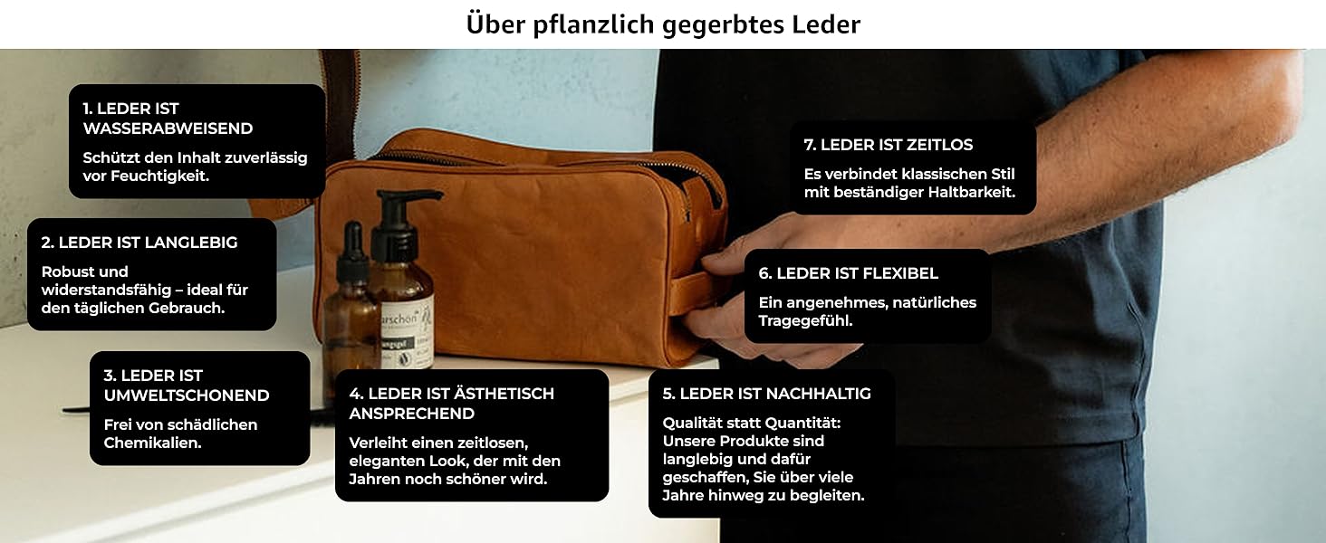 Шкіряна косметичка для подорожей Berliner Bags Vintage Kulturbeutel Tim XL, унісекс несесер для аксесуарів та гігієни, коричневий