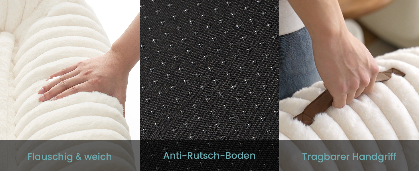 Килимок для котів XL, сірий, 80x60x33 см - м'яке ліжко-софа для котів та собак, зручне та легке у догляді