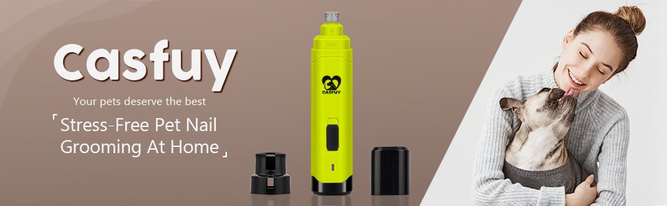 Електричний триммер для собак та котів Casfuy - професійний, 2 швидкості, акумуляторний, для маленьких та середніх порід