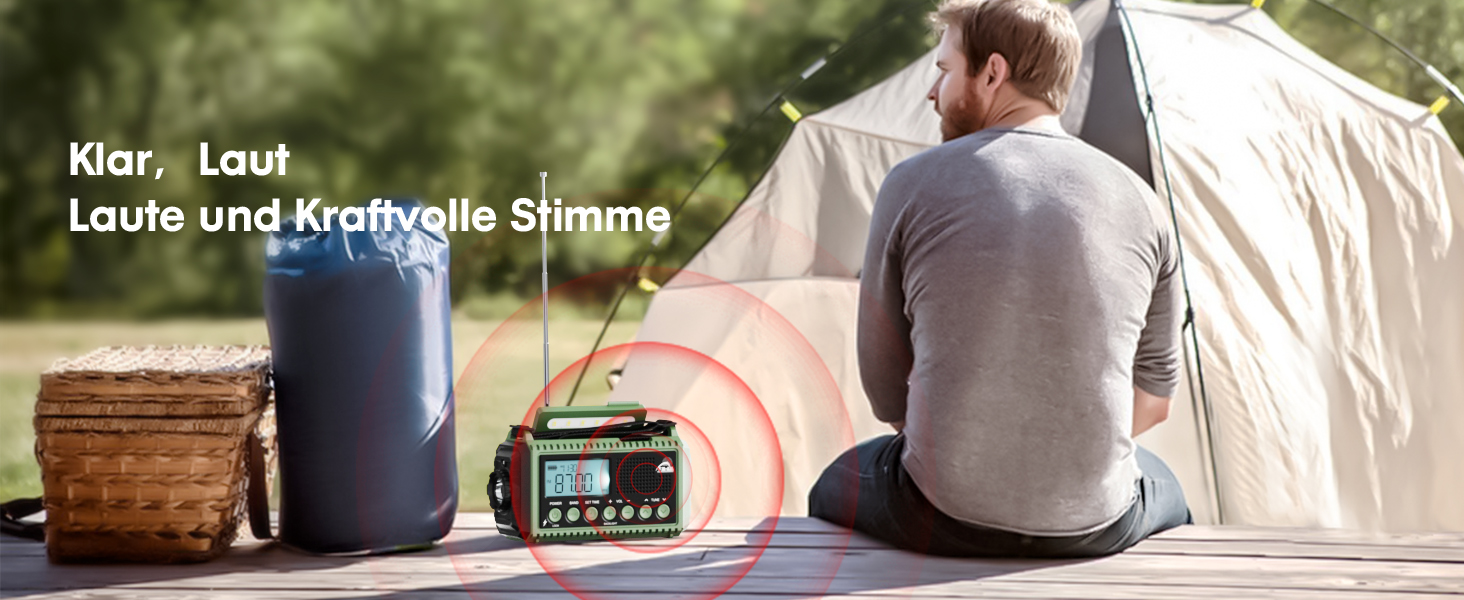 Радіоприймач Kurbelradio на 12000 mAh з ручним заводом, сонячною панеллю та SOS-сигналом. AM/FM/SW радіоприймач з USB-зарядкою, ліхтарик та світло для читання. Ідеально для кемпінгу, надзвичайних ситуацій та відключень електроенергії. Зелений колір.