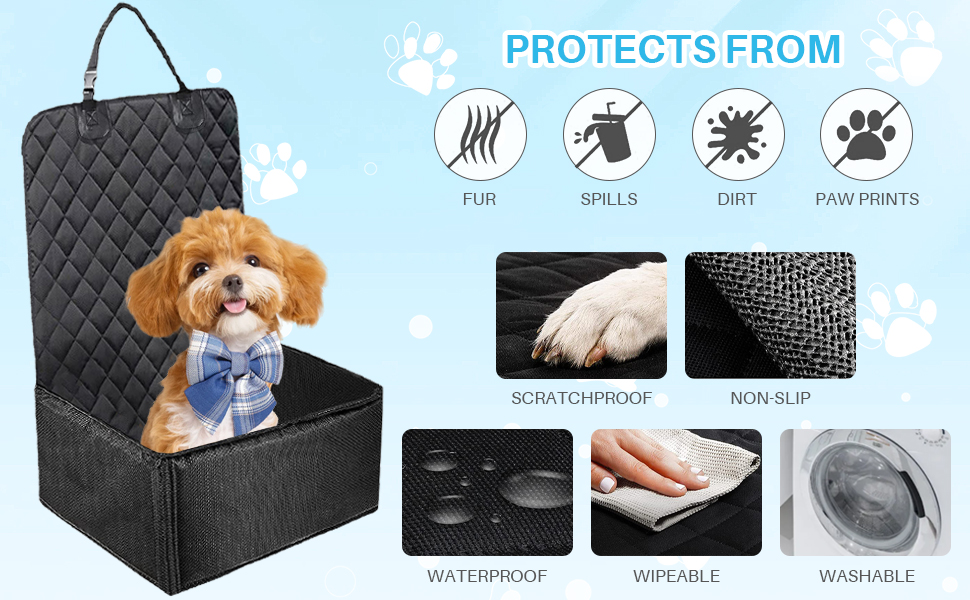 Автокрісло для собак OKYUK: водонепроникне, антиковзаюче, 2-в-1 для собак середніх та малих порід