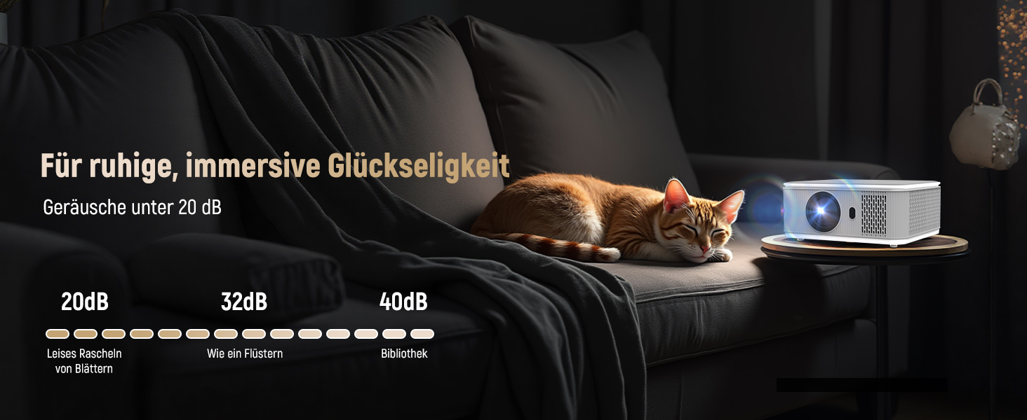 Портативний проєктор Mini Beamer 4K/1080p з Wi-Fi 6 та Bluetooth 5.4. Підтримка Auto Keystone, 200-дюймовий екран, сумісний з ноутбуками, смартфонами та TV (сірий)