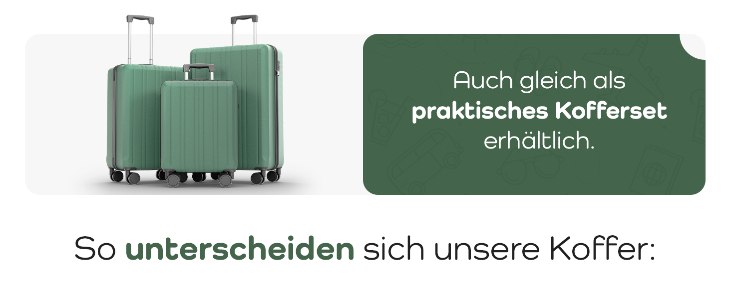 Чемодан великий 100L з TSA замком, жорсткий корпус, подвійні колеса, валіза на колесах (77см, лісовий зелений)