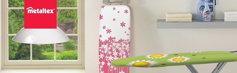 Відкидна дошка для прасування Metaltex Alhena рожева 125 x 45 см