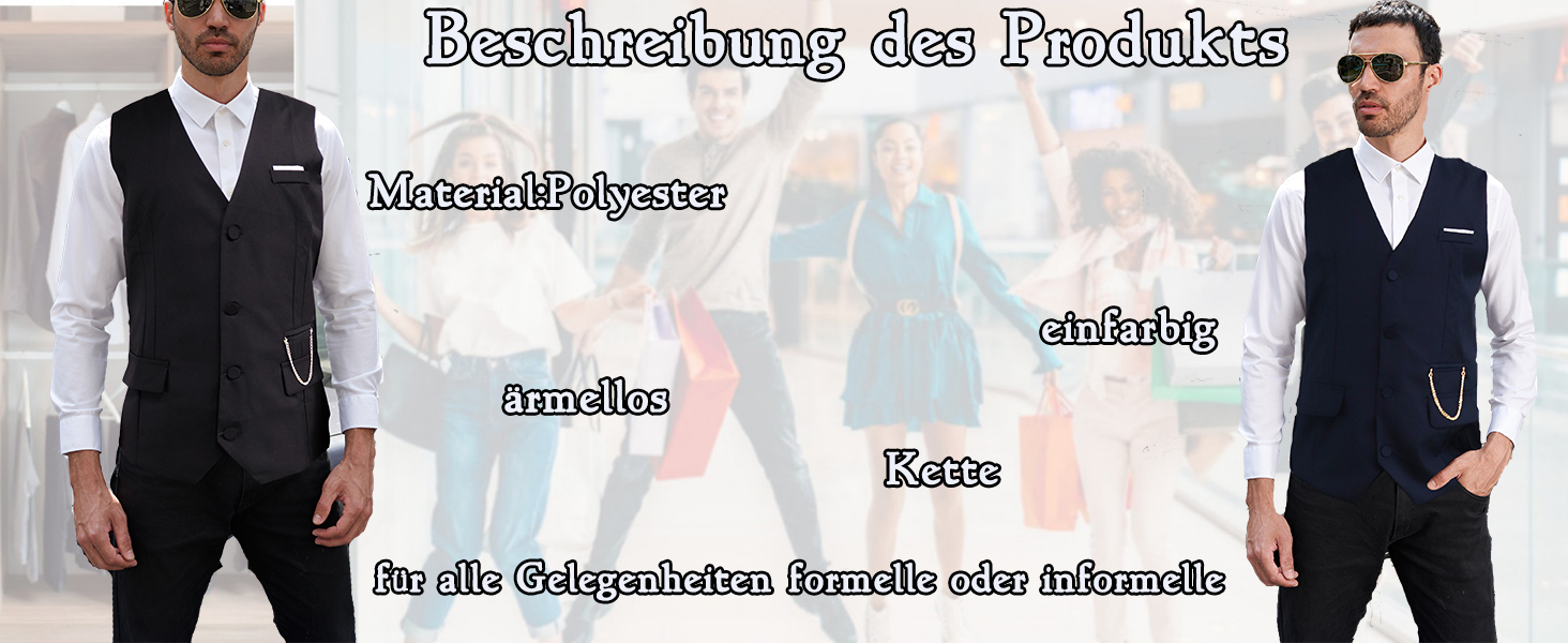 Чоловіча жилетка Miaikvs M117 чорного кольору, без рукавів, V-подібний виріз, для весілля, ділових зустрічей та повсякденного стилю