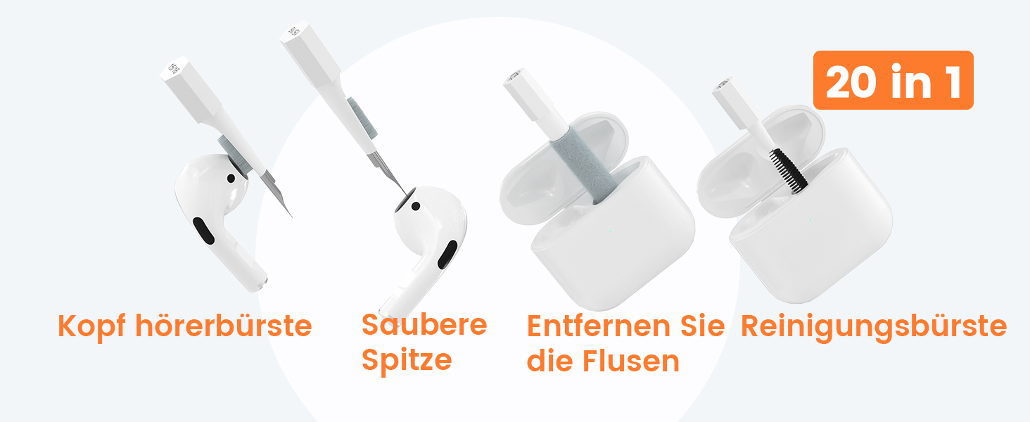 Набір для чищення гаджетів 20 в 1: клавіатура, навушники, камера, монітор, телефон. З щіткою та стилусом.