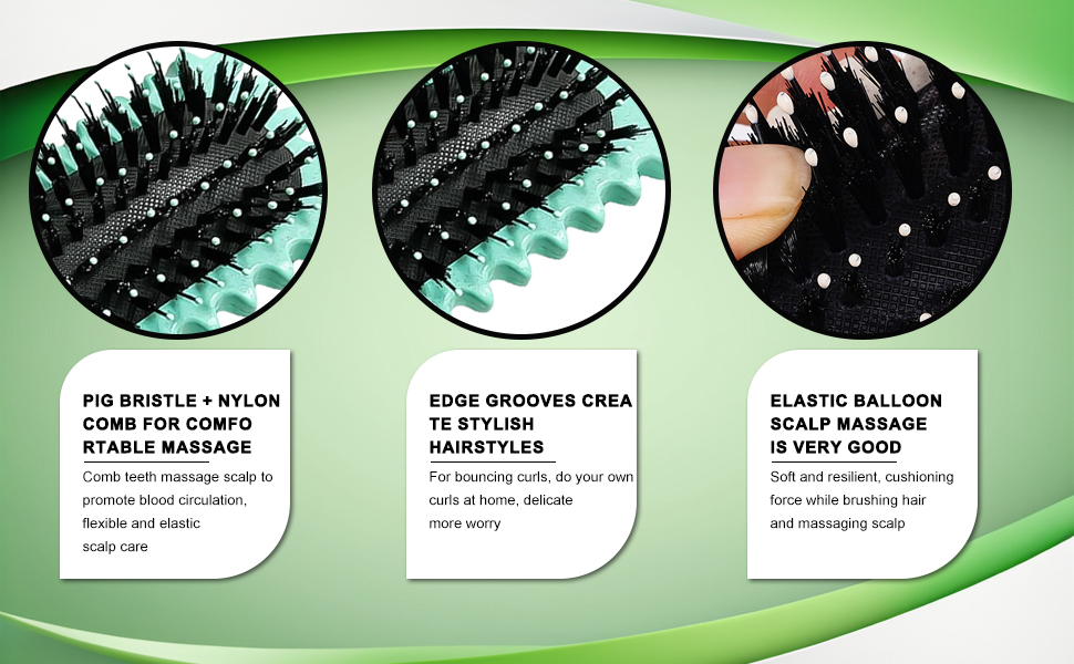 Щітка для кучерявого волосся Lockenbürste: формування локонів та об'ємне укладання (світло-бежева)