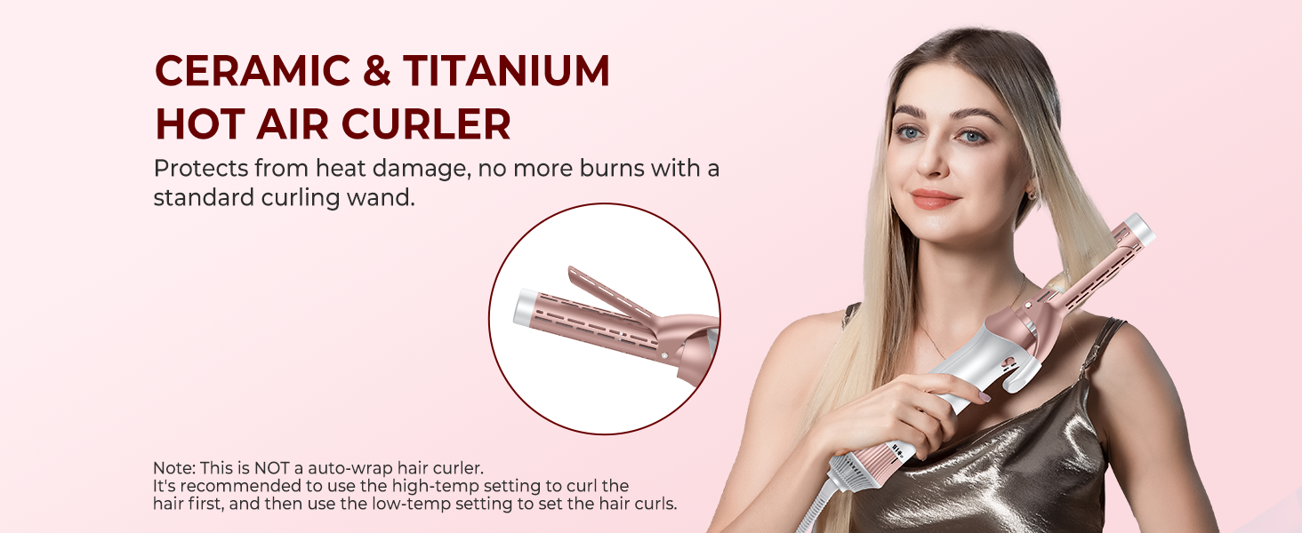 Airstyler 6 в 1: Фен-щітка, плойка, іонний фен, набір для укладання волосся 1000W, білий. Ідеальний подарунок для жінок